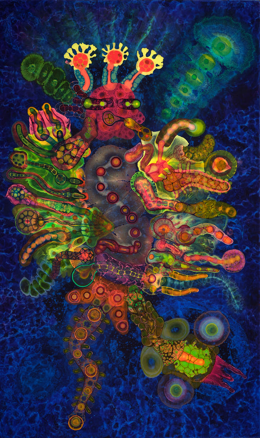 A digital image of the painting Snake Bit.